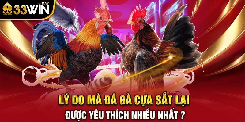 Lý do mà đá gà cựa sắt lại được yêu thích nhiều nhất ?